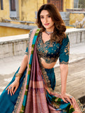 traditional firozi lehenga choli