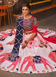 White Color Printed Work  Best Chaniya Choli For Navratri