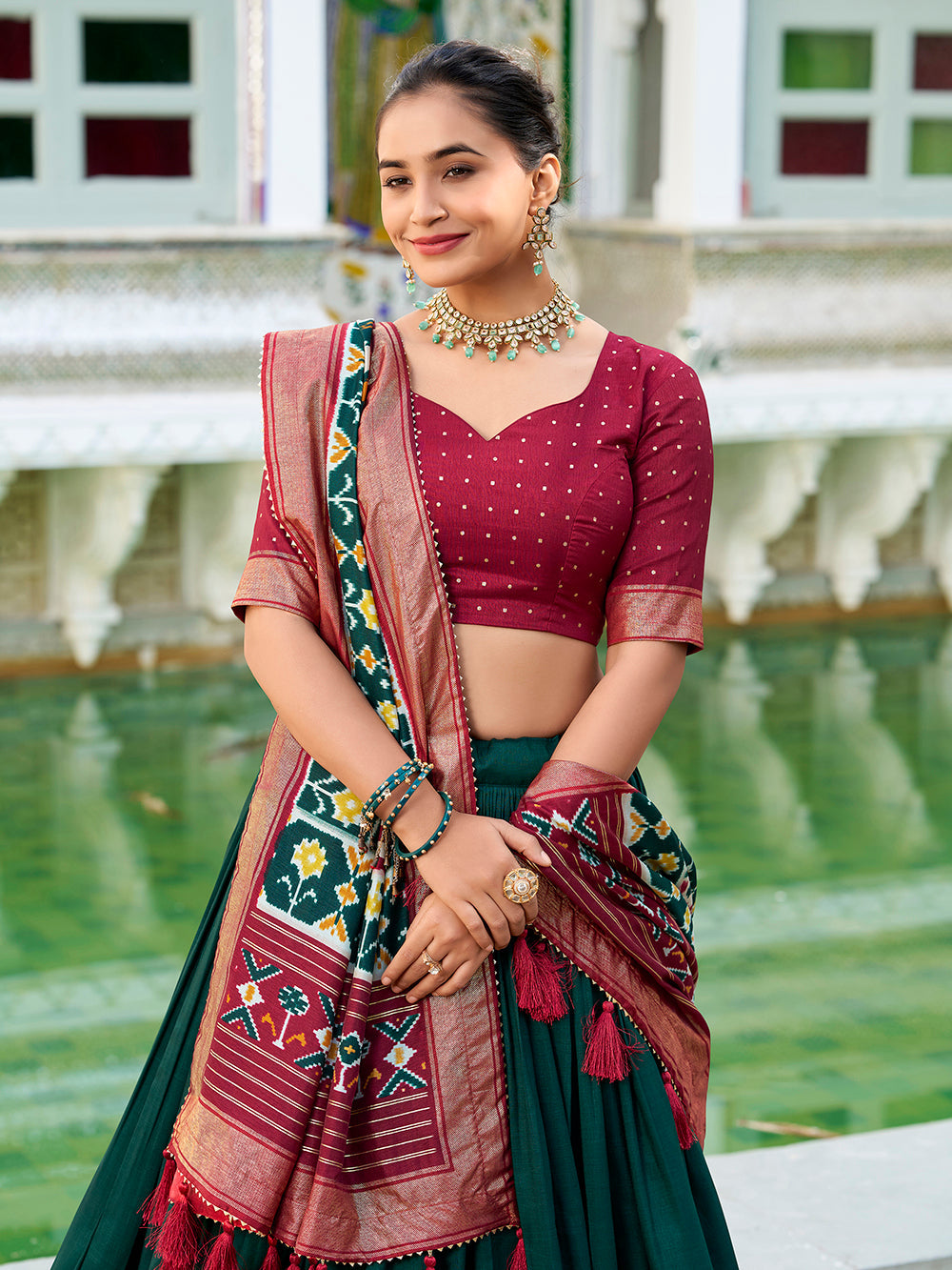 Patola print lehenga with dupatta