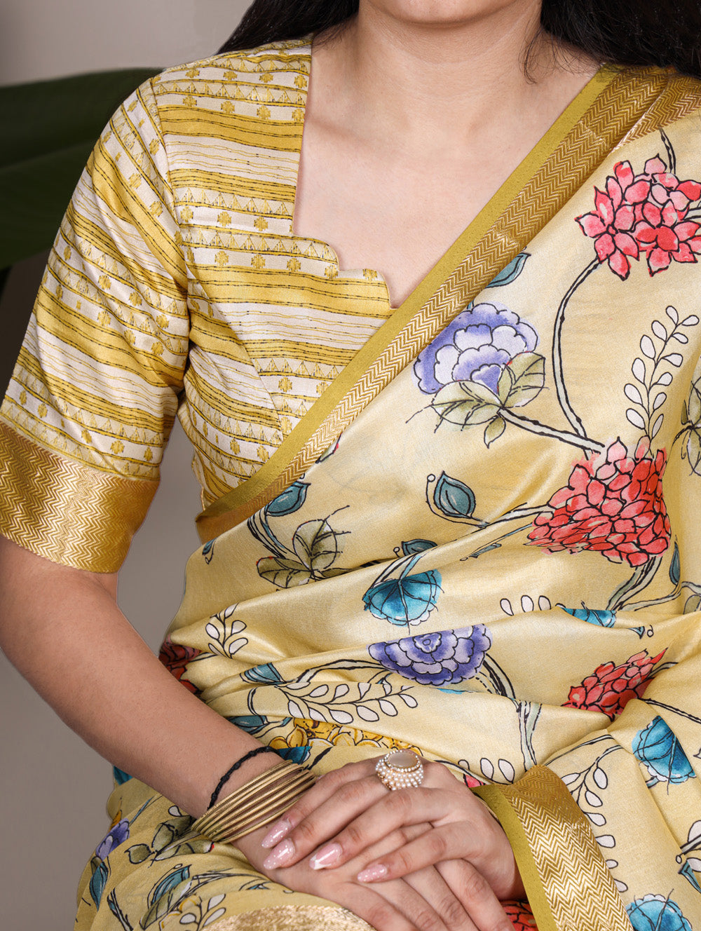 Traditional lemon saree for weddings