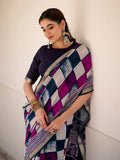 Viscose chanderi saree with blouse piece