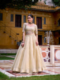Cream Lehenga Choli with Lace Touch Blouse