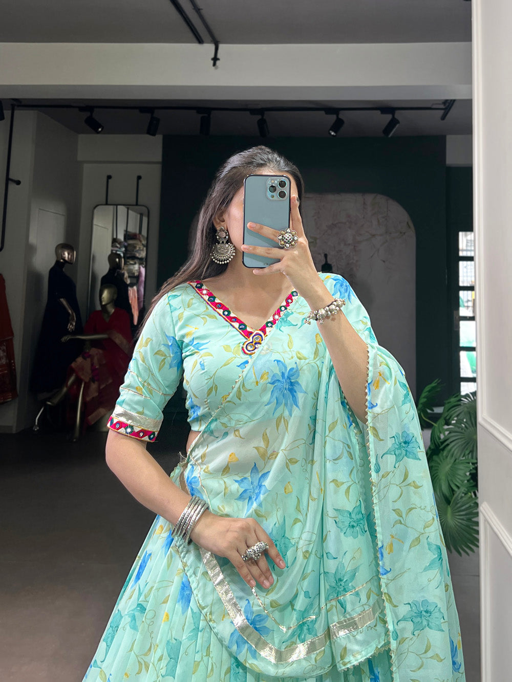 4-Meter Flair Pista Lehenga Choli