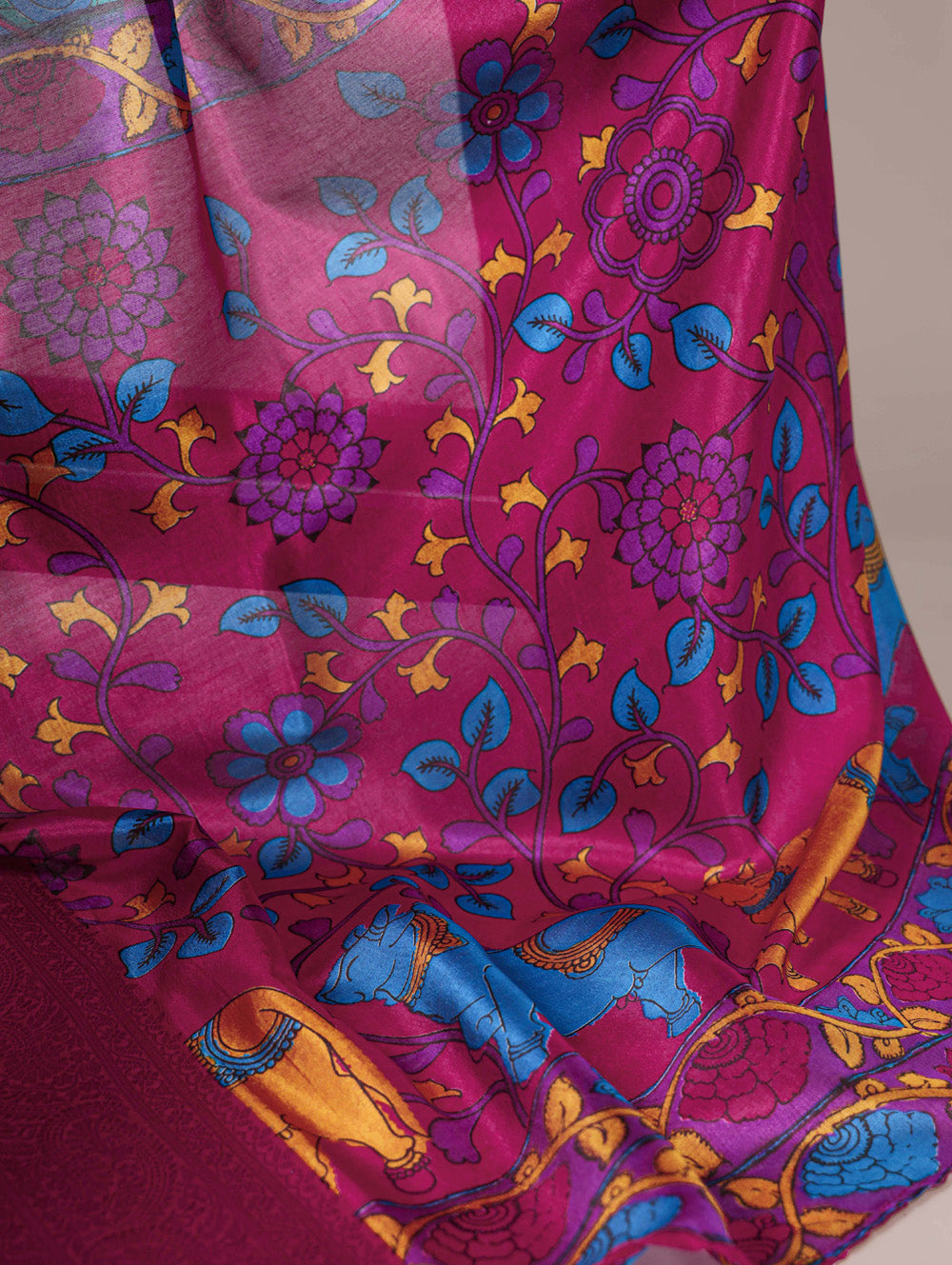 Traditional tussar silk saree with zari work