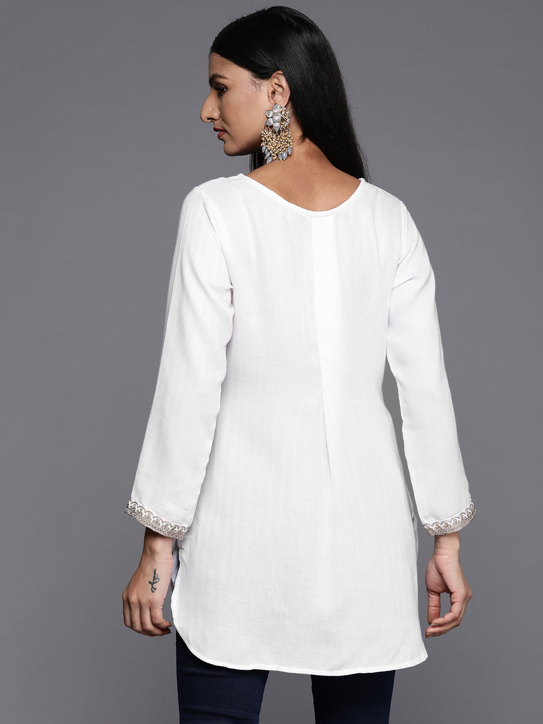 Buy White Pashmina Ethnic Wear Salwar Suit Set for Women - Gunj fashion –  Gunj Fashion