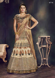 Cream Silk Lehenga Choli