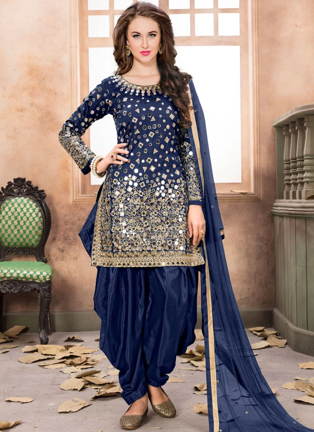 Blue Punjabi Salwar Suit