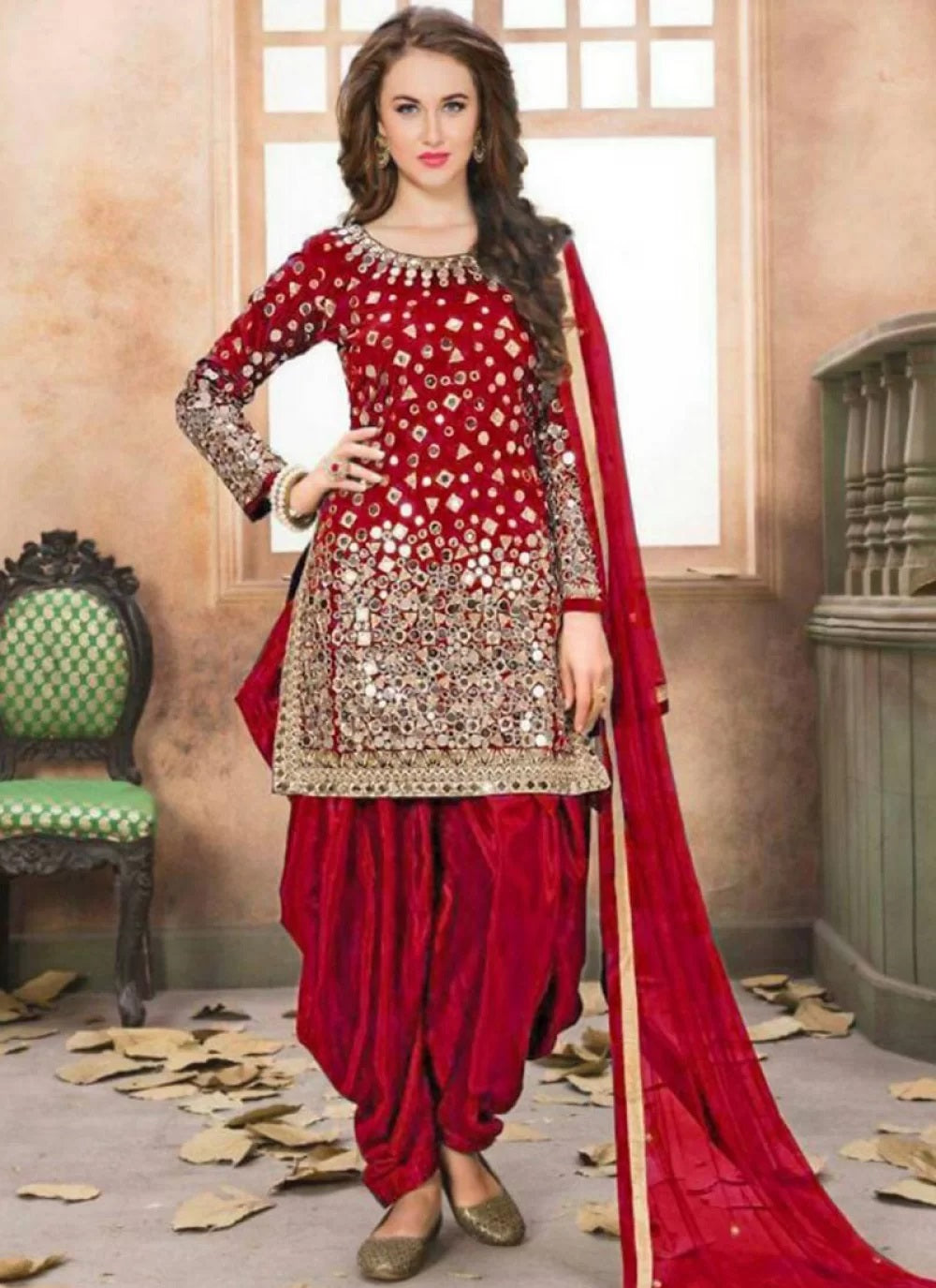 Red Color Punjabi Suit