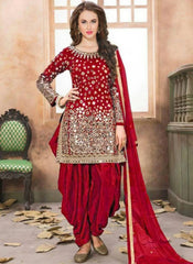 Red Color Punjabi Suit