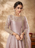 Art Silk Embroidery Anarkali Suit Design