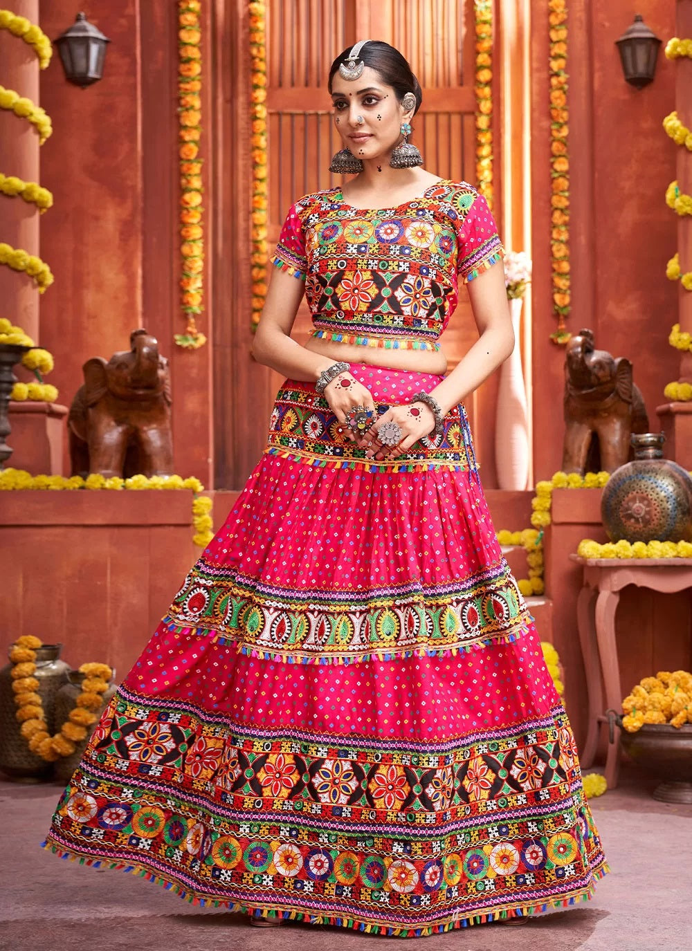Beautiful Traditional Rajasthani Beautiful Leheriya Print Lehenga Choli  With Full Heavy Gotta Patti Work Full Stitched Chaniya Choli - Etsy
