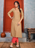 Daily Wear Embroidery Work Kurti with pant