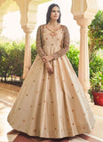 Cotton Sequins Embroidery Work Gown Anarkali