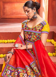 Cotton Silk Mirror And Bandhej Work Navratri Chaniya Choli