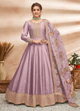 Designer Art Silk Embroidered Anarkali Suit