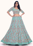 Firozi Net Trendy Wedding Lehenga choli