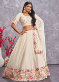 Georgette Embroidery and Mirror Work Girlys Lehenga