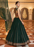 Green Sequince Embroidered Lehenga Choli