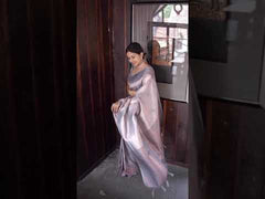 Blue Georgette Sequinned Embroidered Saree