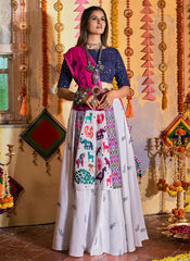 Adorable Viscose Rayon Embroidered and Mirror Work Navratri Lehenga – Gunj  Fashion