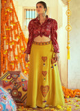 Navratri Special Mustard Crop Top Lehenga