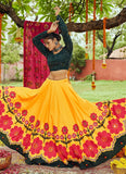 yellow navratri chaniya choli