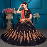 Blue Bridal Wear Lehenga