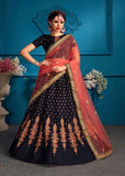 Blue Bridal Wear Lehenga