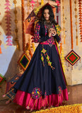 navy blue chaniya choli for garba