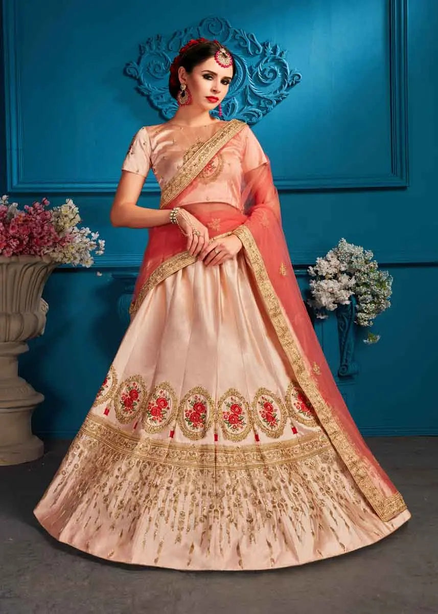Peach Bridal Lehenga Online