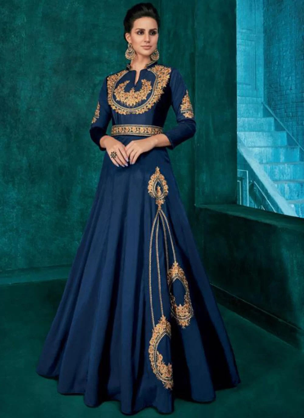 Blue Gown For Wedding