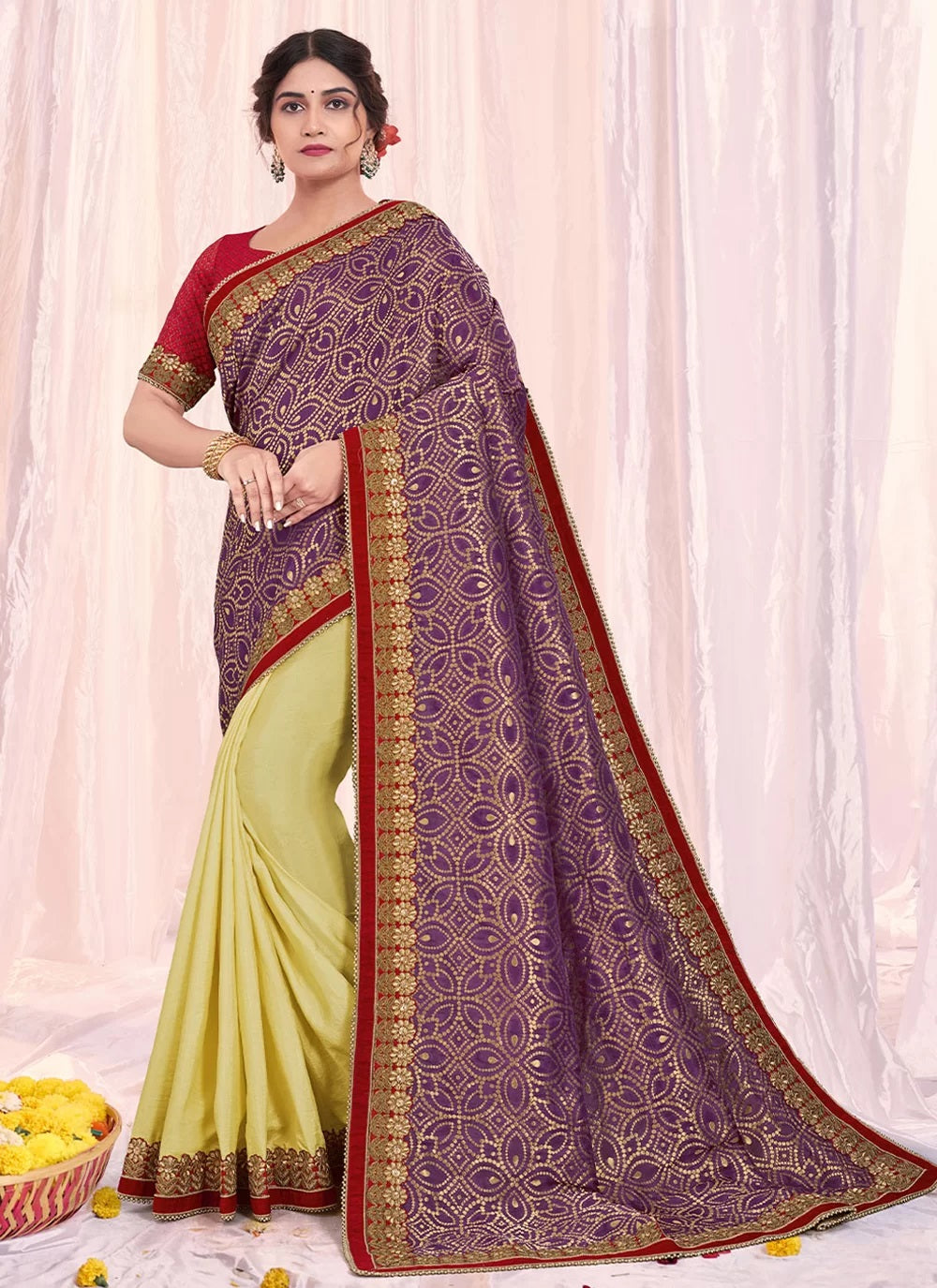 Upada Silk Printed Embroidered Wedding Designer Saree